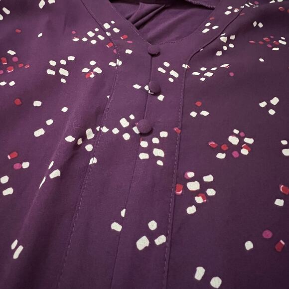 Fortune + Ivy Medium Collyn Mixed Material Blouse - Stitch Fix 3/4 Tie Sleeve - Picture 11 of 12